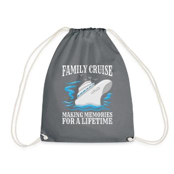 Coole Kreuzfahrt Kreuzfahrtschiff Familienurlaub - Turnbeutel - Grau - Vorne