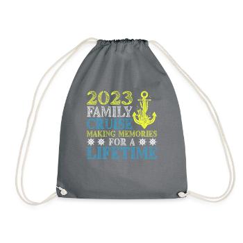 Coole Kreuzfahrt Kreuzfahrtschiff Familienurlaub - Turnbeutel - Grau - Vorne
