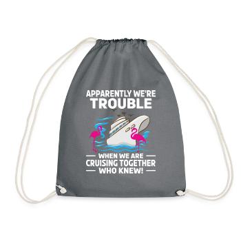 Coole Kreuzfahrt Kreuzfahrtschiff Familienurlaub - Turnbeutel - Grau - Vorne