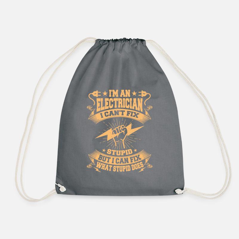 Electrician Electronics Technician Electrical Engineer - Drawstring Bag - grey
