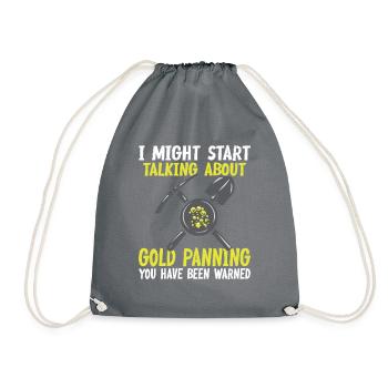 Gold Graben Gold Panner Gold Rush Gold Wortspiel - Turnbeutel - Grau - Vorne