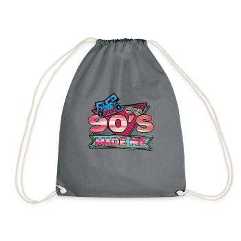 This is my 90s costume - Drawstring Bag - grey - Front