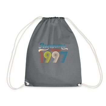 Vintage 1997 Retro Bitrthday Limited Edition - Drawstring Bag - grey - Front