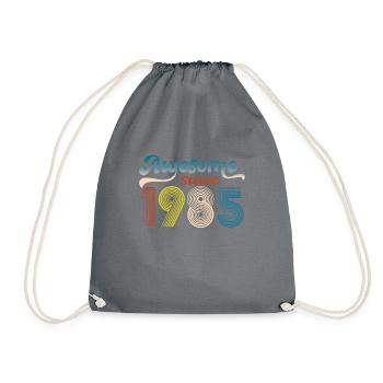 Vintage 1985 Retro Bitrthday Limited Edition - Drawstring Bag - grey - Front
