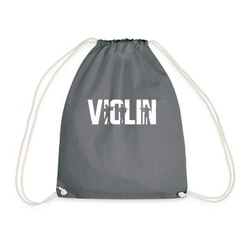 Violin Violinist Violin - Turnbeutel - Grau - Vorne