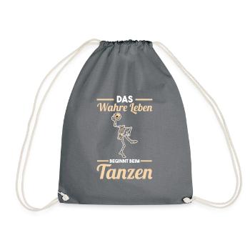 Tanzen Party Musik Tänzer - Turnbeutel - Grau - Vorne