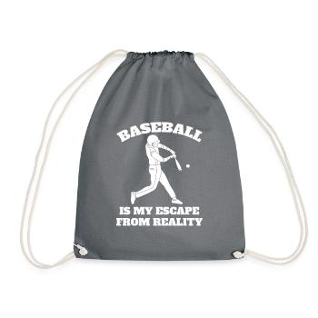 Baseballer Baseball Baseballspieler Baseballteam - Turnbeutel - Grau - Vorne