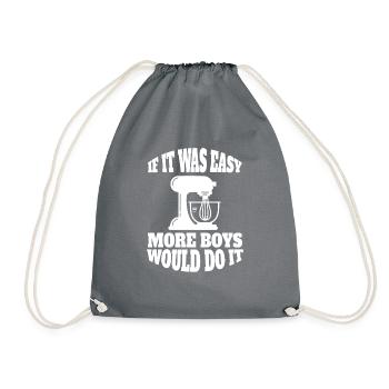 Baker Bakery Pastry Baking Pastry Chef - Drawstring Bag - grey - Front