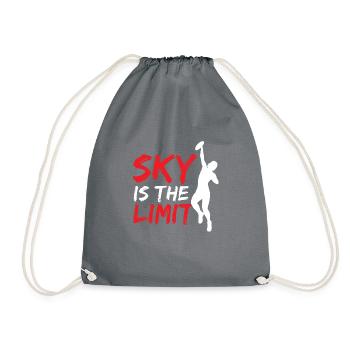 The sky is the limit for Frisbee fans - Drawstring Bag - grey - Front