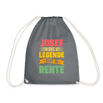 Josef die Legende geht in Rente - Turnbeutel - Grau - Vorne