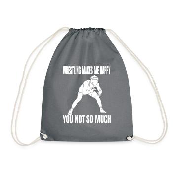 Wrestler Wrestler Gift Wrestling Wrestling - Drawstring Bag - grey - Front