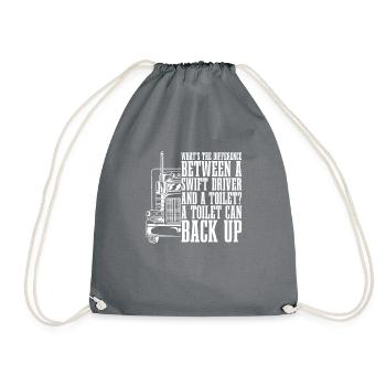 Truck Driver Trucker Truck Driver Funny - Drawstring Bag - grey - Front