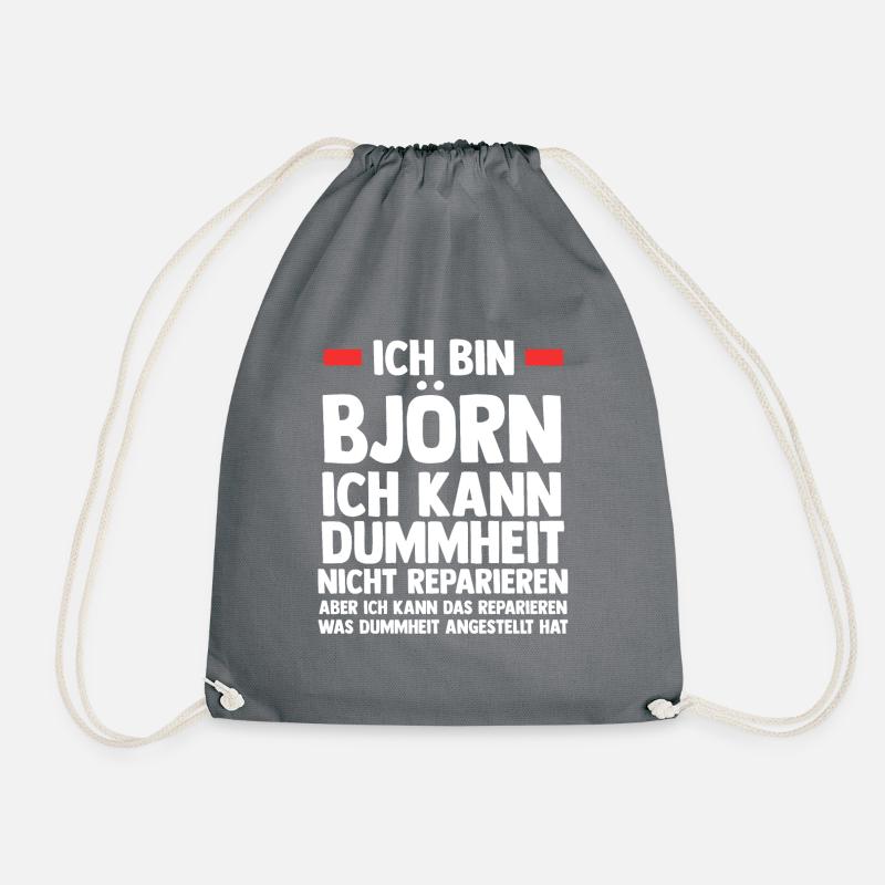 Björn - Turnbeutel - Grau