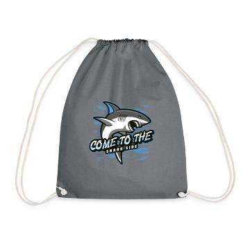 come to the shark side - Drawstring Bag - grey - Front