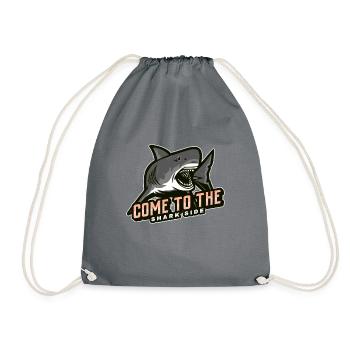 come to the shark side - Drawstring Bag - grey - Front