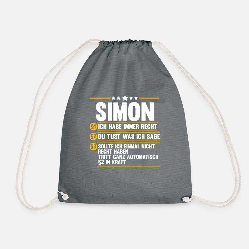 Simon - Turnbeutel - Grau