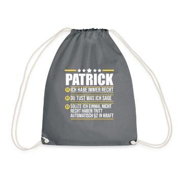 Patrick - Turnbeutel - Grau - Vorne