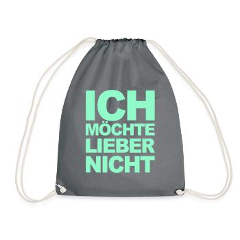 Bartleby der Schreiber - Ich möchte lieber nicht - Turnbeutel - Grau - Vorne