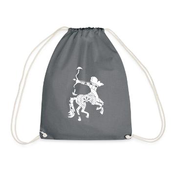Signe du zodiaque Symbole du Sagittaire - Sac de sport léger - gris - Devant