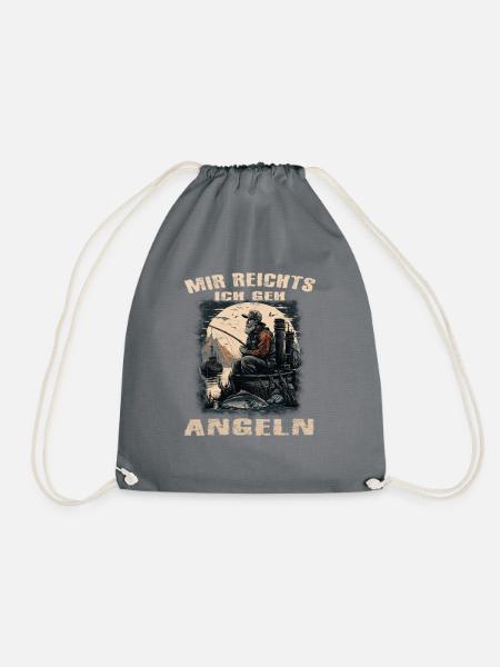 Mir reichts ich geh Angeln - Turnbeutel - Grau