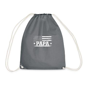 Funny Dad Father's Day Father Husband Daddy Men - Drawstring Bag - grey - Front