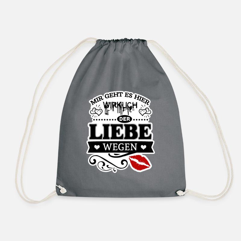 Der Liebe wegen - Turnbeutel - Grau