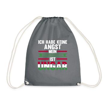 Ich habe keine Angst mein Schwiegersohn ist Ungar - Turnbeutel - Grau - Vorne