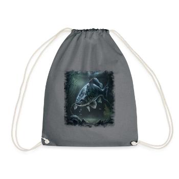 Carp fishing - Drawstring Bag - grey - Front