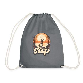 Get ready to create the - Drawstring Bag - grey - Front