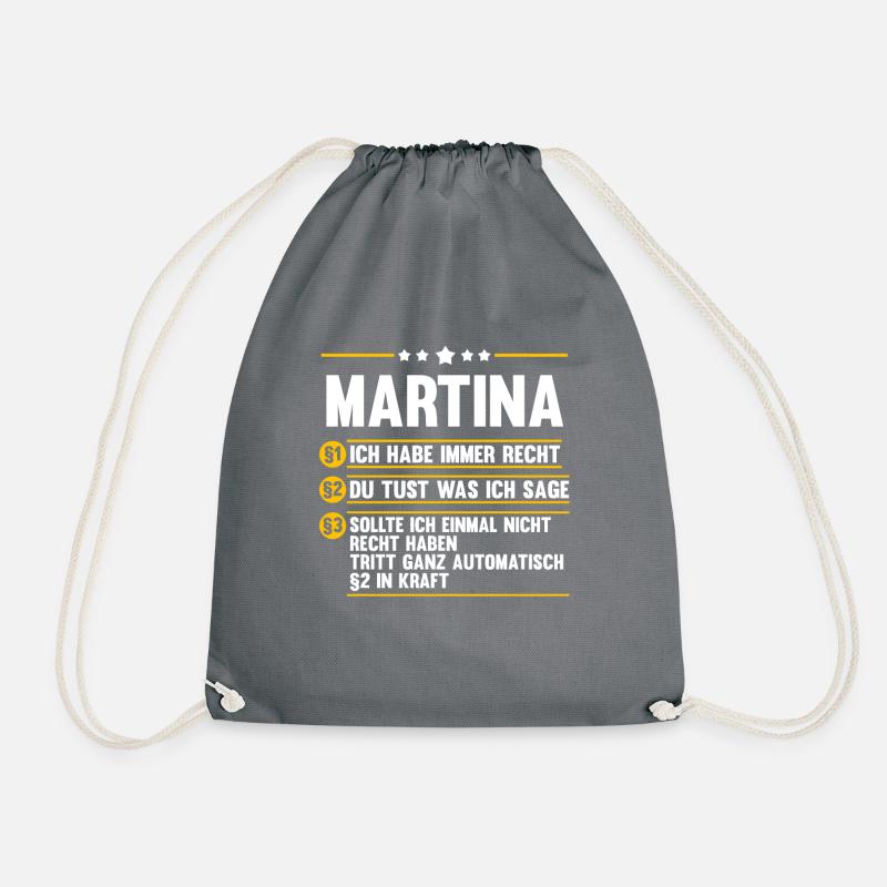 Martina - Turnbeutel - Grau