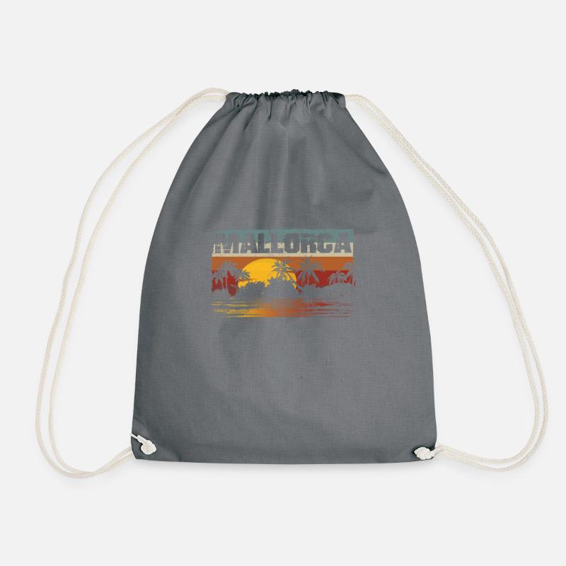 Majorca Balearic Islands Holidays - Drawstring Bag - grey