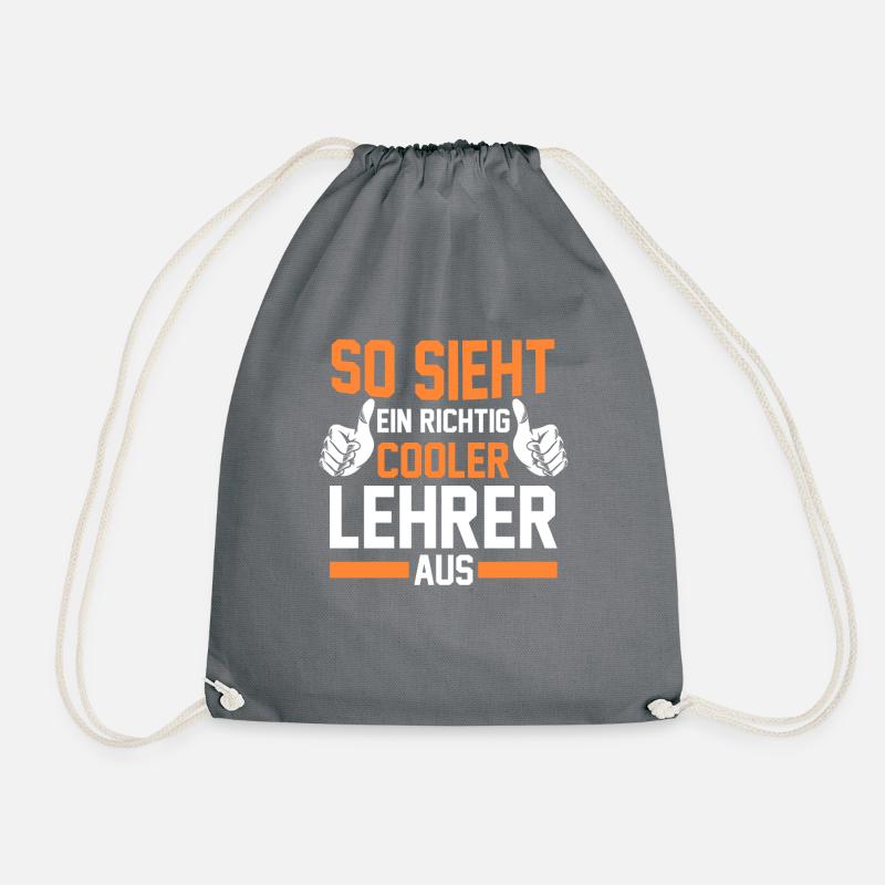 Schullehrer Lehrer - Turnbeutel - Grau