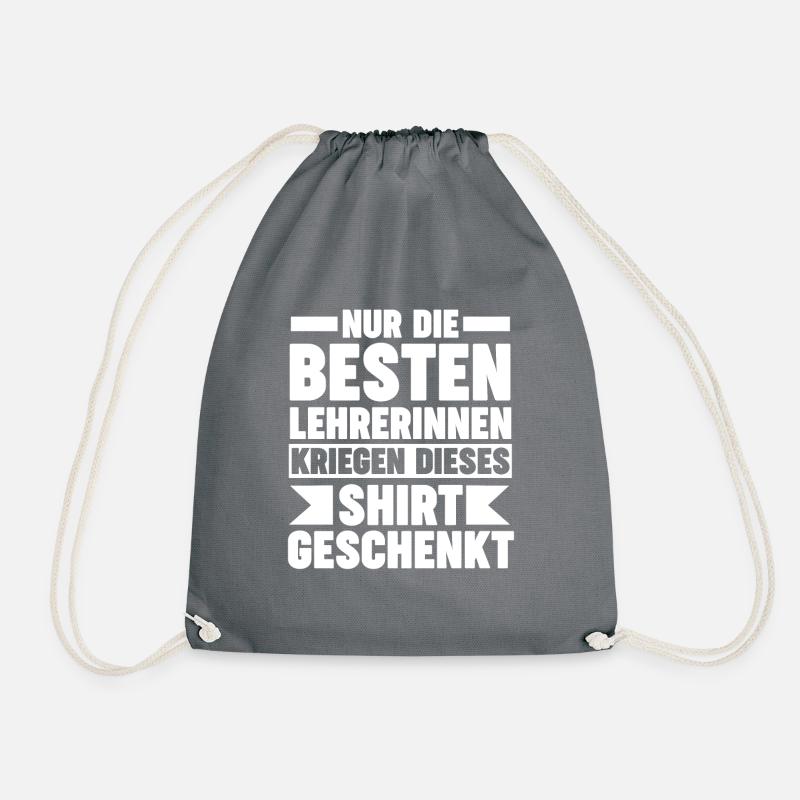 Schullehrerin Lehrerin - Turnbeutel - Grau