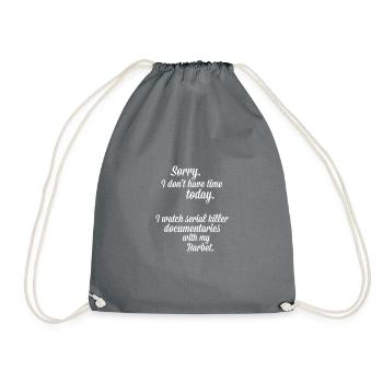 Je regarde des documentaires avec mon Barbet - Sac de sport léger - gris - Devant