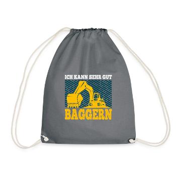 Je suis très doué pour excaver Dicton pour opérateur d’excavatrice - Sac de sport léger - gris - Devant