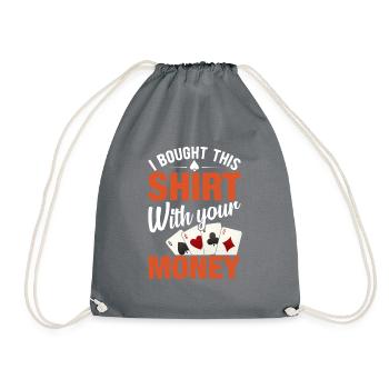 Jeu de cartes Joueur de cartes Poker - Sac de sport léger - gris - Devant