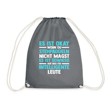 Stand Up Paddeling - Turnbeutel - Grau - Vorne