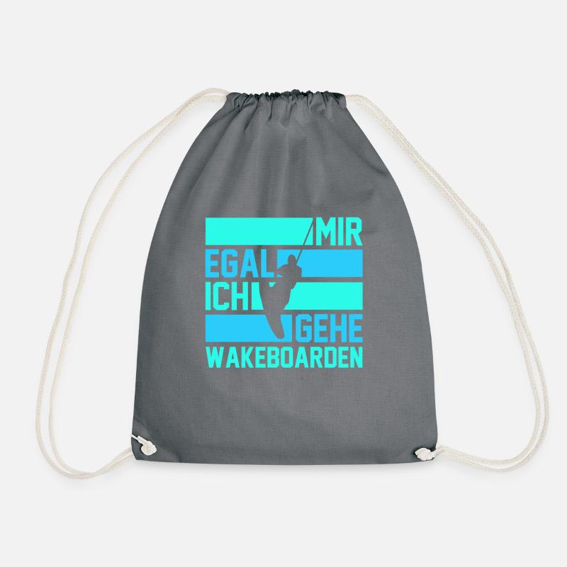 Wakeboarder Wakeboard Wakeboarding - Turnbeutel - Grau