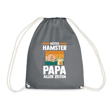 Nagetier Hamsterbesitzer Vater Papa Hamster - Turnbeutel - Grau - Vorne