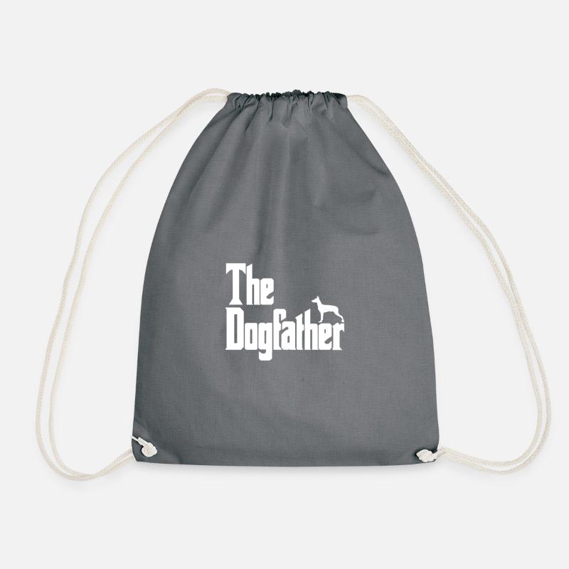 The Dogfather Xoloitzcuintle - Drawstring Bag - grey