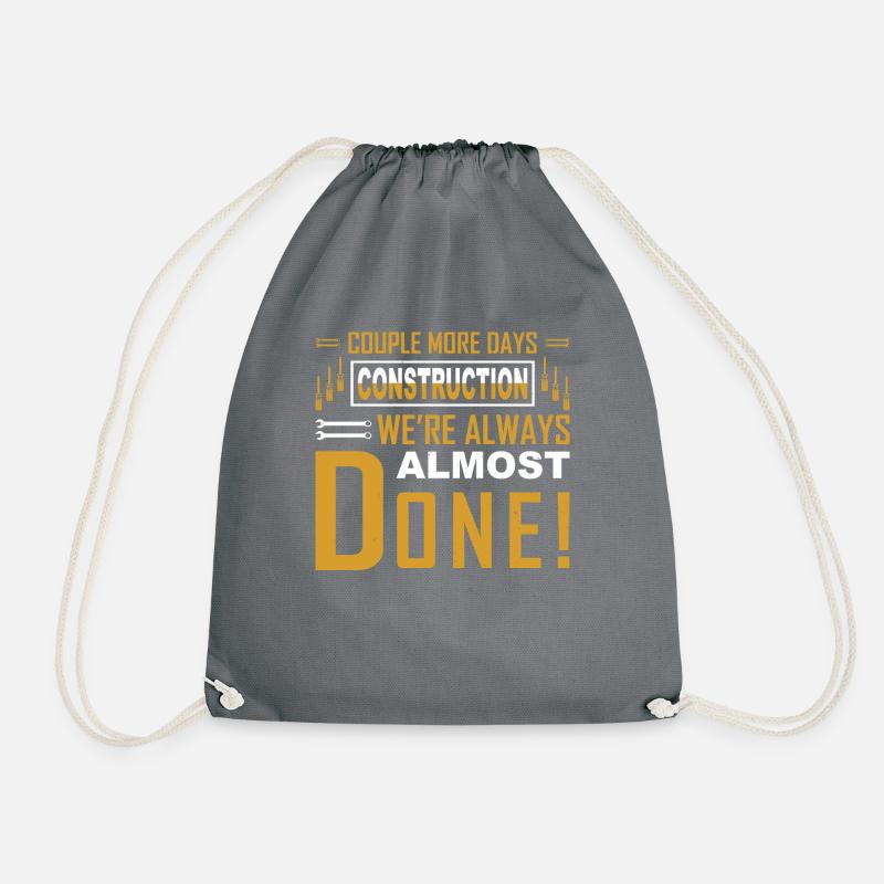 Conception de bâtiment pour hommes Papa Ouvrier de la construction - Sac de sport léger - gris