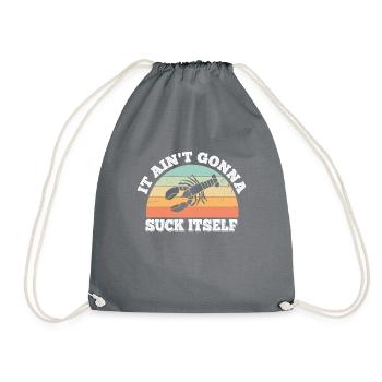Well, it won't get itself spiny crayfish - Drawstring Bag - grey - Front