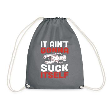 Well, it won't get itself spiny crayfish - Drawstring Bag - grey - Front