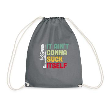 Well, it won't get itself spiny crayfish - Drawstring Bag - grey - Front
