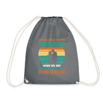 You don't have to be crazy about a cruise ship - Drawstring Bag - grey - Front