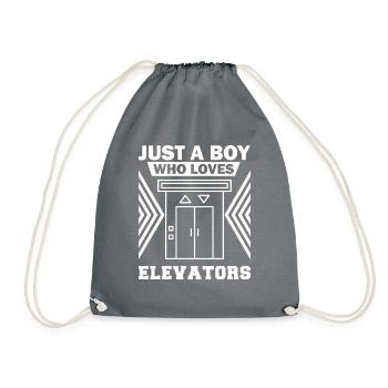 Elevator f I'm just here to ride the elevator - Drawstring Bag - grey - Front