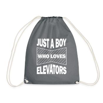 Elevator f I'm just here to ride the elevator - Drawstring Bag - grey - Front