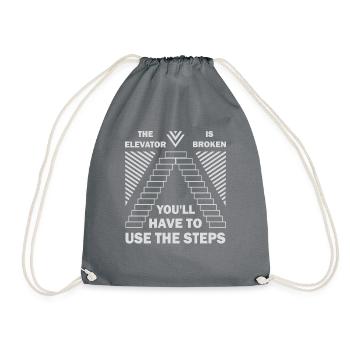 Elevator Button Just a boy who loves elevator - Drawstring Bag - grey - Front