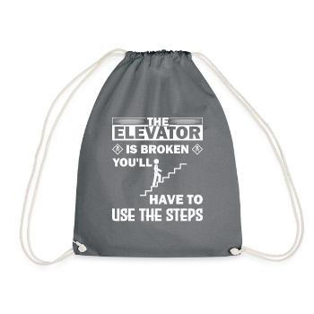 Bouton d’ascenseur Juste un garçon qui aime l’ascenseur - Sac de sport léger - gris - Devant