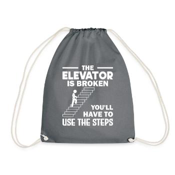 Elevator Button Just a boy who loves elevator - Drawstring Bag - grey - Front